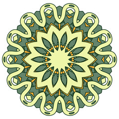 Arabic Colorful Mandala. Ethnic tribal ornaments