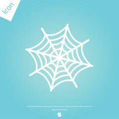 Spider web vector icon