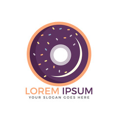 Donut logo vector illustration. 