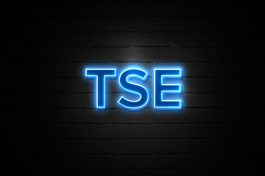 Tse neon Sign on brickwall