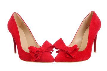 Red high heel women shoes