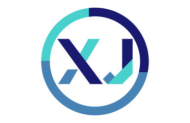 XJ Global Circle Ribbon letter Logo