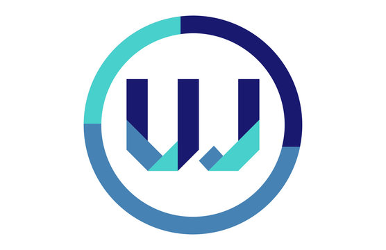 UJ Global Circle Ribbon letter Logo