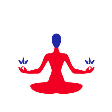 Vector illustration of yoga man