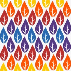 leaf pattern seamless vector illustration