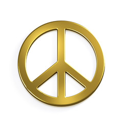 Peace Sign. 3D Render Illustration