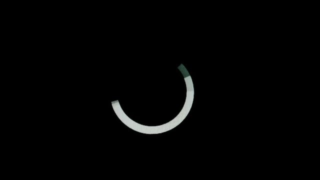 Download scale on a black background. Intro for creative video. Expectation. Isolated on black.