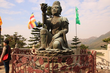 Fototapeta na wymiar Buddhist statues Hong Kong