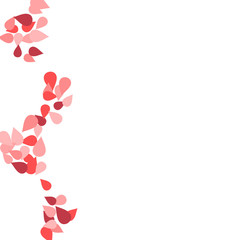 Vector Confetti Background Pattern. Element of design. Colored petals on a white background