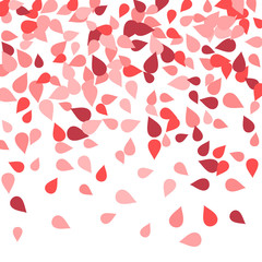 Vector Confetti Background Pattern. Element of design. Colored petals on a white background