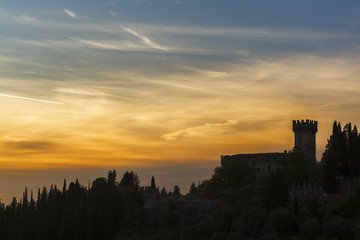 vincigliata castle at sunset © photonik87