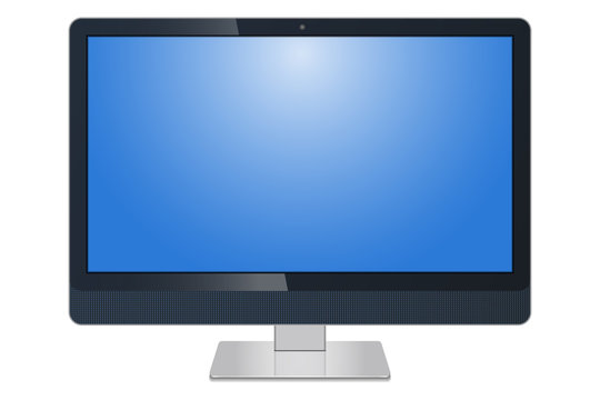 Monitor, imac, LCD screen pc and tv isolated on a white background - vector stock.