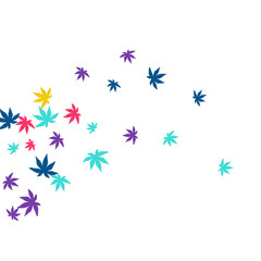 Cute vegetative pattern with simple small leaves for a greeting card or poster. Vector background for spring or summer design