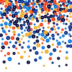 Vector Confetti Background Pattern. Element of design. Colored buttons on a white background