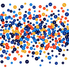Vector Confetti Background Pattern. Element of design. Colored buttons on a white background