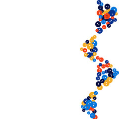 Vector Confetti Background Pattern. Element of design. Colored buttons on a white background