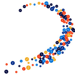 Vector Confetti Background Pattern. Element of design. Colored buttons on a white background