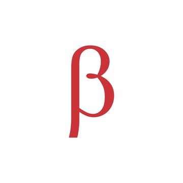 letter betha greek symbol logo vector