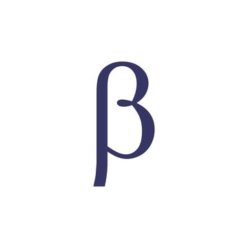 letter betha greek symbol logo vector