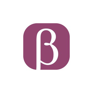 letter betha greek symbol logo vector