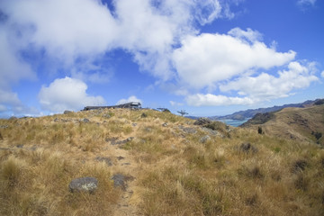 Beautiful scenery from Christchurch Gondola Station at the top of Port Hills, Christchurch, Canterbury, New Zealand.