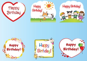 happy birthay card set