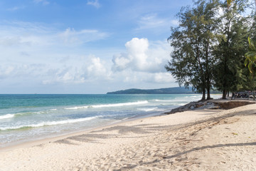 Fototapeta na wymiar Bang Tao beach, Phuket, Thailand, on a beautiful, sunny day