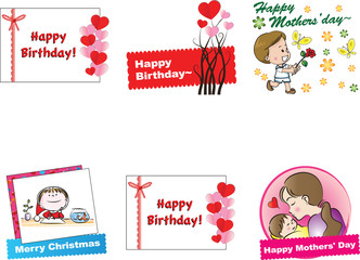 happy birthay card set