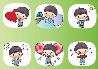 cartoon boy set