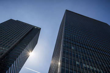 Fototapeta na wymiar skyscrapers in the sun