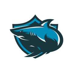 shark - vector logo/icon illustration mascot
