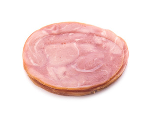 smoked ham on white background.