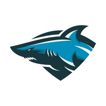 shark - vector logo/icon illustration mascot
