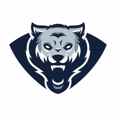 Wolf - vector logo/icon illustration mascot
