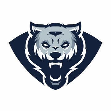 Wolf - vector logo/icon illustration mascot
