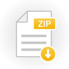 ZIP icon isolated. File format. Vector