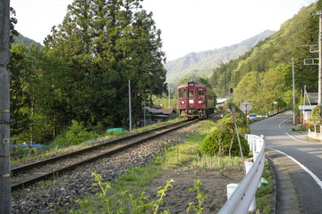 Obraz premium わたらせ渓谷鐵道