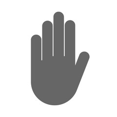 STOP HAND gesture symbol. Vector icon