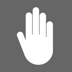 STOP HAND gesture symbol. Vector icon
