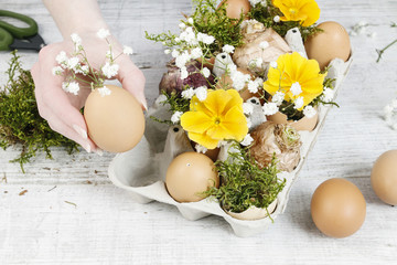 How to make simple easter floral arrangement