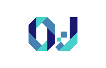 OJ Digital Ribbon Letter Logo