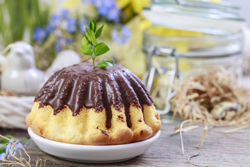 Traditional easter cake with chocolate.