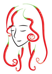 beauty with chili design