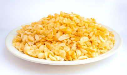 Thai crispy fried pounded unripe rice snack.