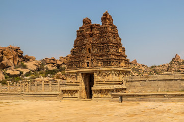Naklejka premium old Vittala temple in Hampi, Karnataka, India