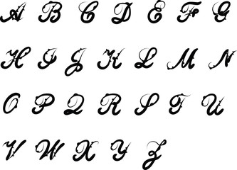 English alphabet design