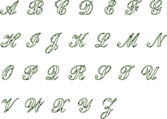 English alphabet design