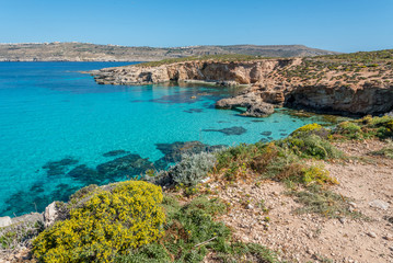 Fototapeta na wymiar The beautiful island of Comino, Malta