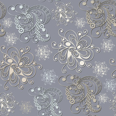 Graphic illustration with seamless pattern 12