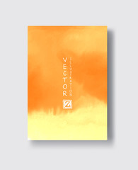 Elegant brochure template design ink brush element